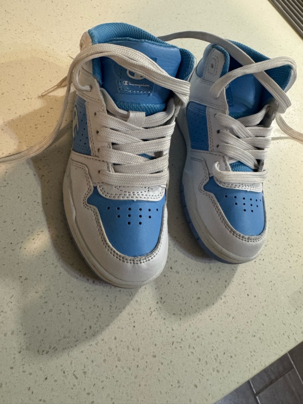 Champion Kids' Low-Top Sneakers in Light Blue and White